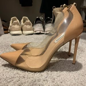 Nude and Clear Steve Maddens Pumps